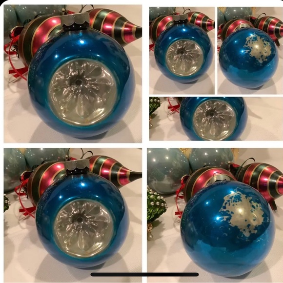 Vintage Lot of Glass Assorted Christmas Ornaments Includes Micky & Minnie - Picture 3 of 3